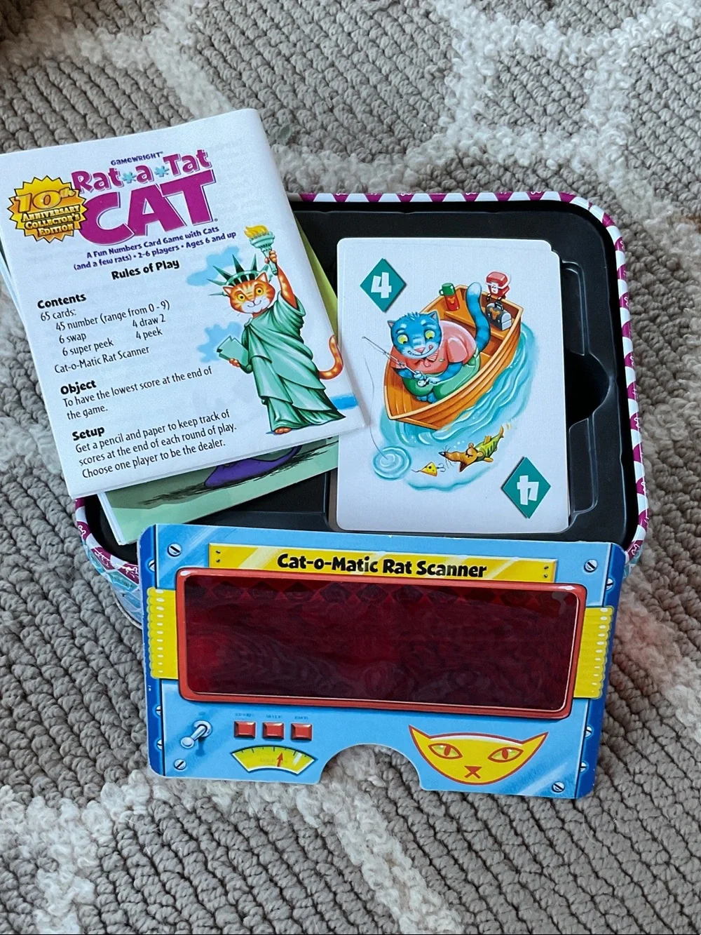 Gamewright Rat-a-Tat Cat Deluxe Edition Card Game - White